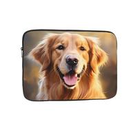 YYHHAOFA Shockproof Portable Laptop Sleeve Bag 13 inch - for Men and Women Business Travel, School, and Office Use Lovely Golden Retriever Dog Picture