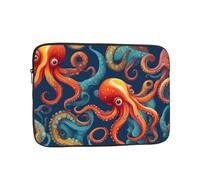 YYHHAOFA Shockproof Portable Laptop Sleeve Bag 13 inch - for Trip, Travel, Office, Daily Use - for Men and Women Colorful Octopus Pattern