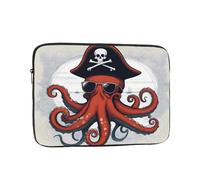 YYHHAOFA Shockproof Portable Laptop Sleeve Bag 13 inch - for Trip, Travel, Office, Daily Use - for Men and Women Cartoon Sailing Pirate Octopus Pattern