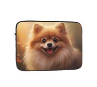 YYHHAOFA Shockproof Portable Laptop Sleeve Bag 15 inch - for Men and Women Business Travel, School, and Office Use Cute Pomeranian Picture