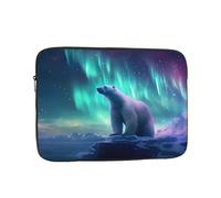 YYHHAOFA Shockproof Portable Laptop Sleeve Bag 15 inch - for Men and Women Business Travel, School, and Office Use Northern Lights Polar Bear Picture
