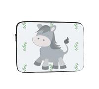 YYHHAOFA Shockproof Portable Laptop Sleeve Bag 15 inch - for Men and Women Business Travel, School, and Office Use Smiling Donkey Picture
