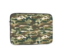 YYHHAOFA Shockproof Portable Laptop Sleeve Bag 15 inch - for Men and Women Business Travel, School, and Office Use Camo Woodland Camoflage Picture