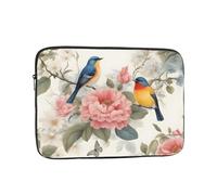 YYHHAOFA Shockproof Portable Laptop Sleeve Bag 15 inch - for Men and Women Business Travel, School, and Office Use Romantic Fancy Floral Birds Butterfly Picture