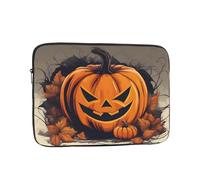 YYHHAOFA Shockproof Portable Laptop Sleeve Bag 15 inch - for Men and Women Business Travel, School, and Office Use Pumpkin Halloween Picture