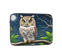 YYHHAOFA Shockproof Portable Laptop Sleeve Bag 17 inch - for Men and Women Business Travel, School, and Office Use Owl at Night Picture
