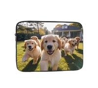 YYHHAOFA Shockproof Portable Laptop Sleeve Bag 17 inch - for Men and Women Business Travel, School, and Office Use Golden Retriever Puppies Picture