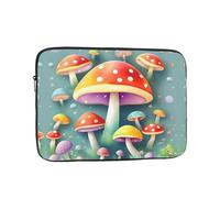 YYHHAOFA Shockproof Portable Laptop Sleeve Bag 17 inch - for Men and Women Business Travel, School, and Office Use Cute Colored Mushrooms Picture