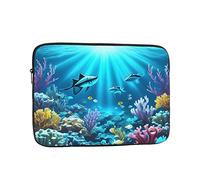 YYHHAOFA Shockproof Portable Laptop Sleeve Bag 17 inch - for Men and Women Business Travel, School, and Office Use Submarine Coral Rays Picture