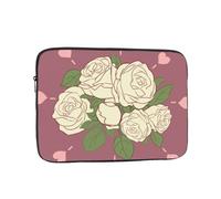 YYHHAOFA Shockproof Portable Laptop Sleeve Bag 17 inch - for Men and Women Business Travel, School, and Office Use White Rose of Love Picture