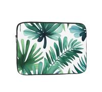 YYHHAOFA Shockproof Portable Laptop Sleeve Bag 17 inch - for Men and Women Business Travel, School, and Office Use Tropical Palm Tree Leaves Watercolor Picture