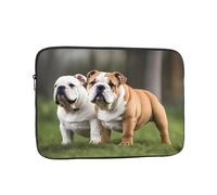 YYHHAOFA Shockproof Portable Laptop Sleeve Bag 17 inch - for Men and Women Business Travel, School, and Office Use English Bulldogs Picture