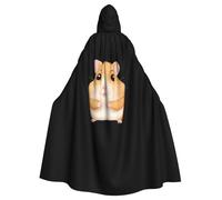 YYHHAOFA Shy little hamster Printed Adult Hooded Cloak is a super large, comfortable, and durable Halloween hooded poncho