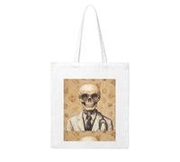 YYHHAOFA Skull Experiment Doctor Prints Woman Canvas Tote Bag Strong and durable for traveling, shopping, Daily One Size