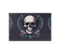 YYHHAOFA Skull Wings Prints Placemats Set of 6 12x18in - Create Cozy Table Settings for Everyday Moments & Special Gatherings