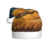 YYHHAOFA Skylarks fly over the wheat fields Picture Christmas Hat for Adult for men and women clothing headband for festive occasions