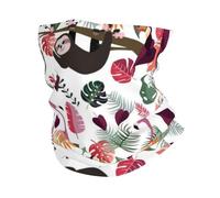YYHHAOFA Sloth in Pink Tropical Jungle Prints Performance Headwear - Ultra Soft Polyester Microfiber Sports Towel Unisex Multifunctional Bandana For Hiking Surfing Skiing And More