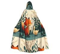 YYHHAOFA Small animals encountered Printed Halloween Adult Hooded Cloak is a super large, comfortable, and durable cloak