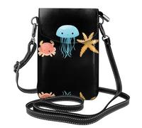 YYHHAOFA Small Cell Phone Purse 7.6x4.9in Colors Of The Ocean Picture Leather Crossbody Flap Phone Case For Women, Perfect For Walking, Camping