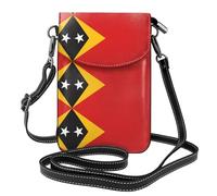 YYHHAOFA Small Cell Phone Purse 7.6x4.9in Flag Of Timor-Leste Picture Leather Crossbody Flap Phone Case For Women, Perfect For Walking, Camping