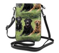 YYHHAOFA Small Cell Phone Purse 7.6x4.9in Labrador Retriever Dogs Picture Leather Crossbody Flap Phone Case For Women, Perfect For Walking, Camping