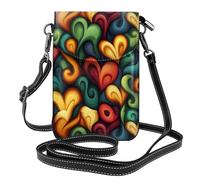 YYHHAOFA Small Cell Phone Purse 7.6x4.9in Love Flows Again Picture Leather Crossbody Flap Phone Case For Women, Perfect For Walking, Camping