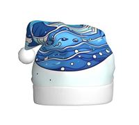 YYHHAOFA Small whale swimming Pattern Christmas Hat for Adult Making It a Fun and Durable Gift for Men and Women