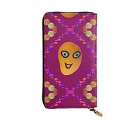 YYHHAOFA Smiley Mango Prints Leather Long Clutch Wallet : Comfortable, Lightweight,Fashion, Durable 7.48 x 4.13 in