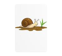 YYHHAOFA Snail playing in the mud Prints Tin decorative painting 8x12in Made of tinplate, wear-resistant and durable