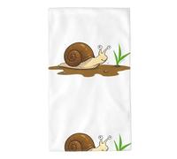 YYHHAOFA Snail Playing in The mud Prints Towel Towels 27.5x16in Skin-Friendly Absorbent Fluffy and Soft for Bathroom, Beach, Outdoors