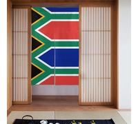 YYHHAOFA South Africa Flag Pattern Door Curtain, Bathroom, Half Covered, Two partition Curtains 34x56in