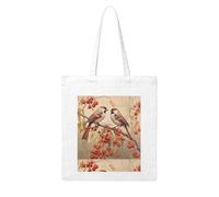 YYHHAOFA Sparrow on red fruit branch Prints Woman Canvas Tote Bag Strong and durable for traveling, shopping, Daily One Size