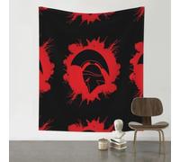 YYHHAOFA Spartan Warrior Helmet Prints 60x51in Wall Tapestry - Durable Polyester Throw Blanket for Dorm Decor, Beach Picnics & Versatile Room Layering