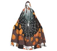 YYHHAOFA Spider webs and dead leaves Printed Halloween Adult Hooded Cloak is a super large, comfortable, and durable cloak