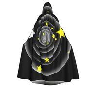 YYHHAOFA Spiral Star Prints Halloween Adult Hooded Cloak is a super large, comfortable, and durable cloak designed for adults