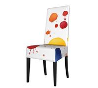 YYHHAOFA Stains of Watercolor Paint Splatters Printed dining chair cover is easy to disassemble and made of high resilience fabric that is wear-resistant