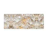 YYHHAOFA Starfish Seashell Sandy Beach Mouse Pad 12x31.5in - Extended Gaming & Desk Mat