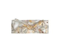 YYHHAOFA Starfish Seashell Sandy Beach Prints Baby Bow Headband: Soft & Stretchy Newborn Throw for Pictures & Baby Showers - 0-6 Months