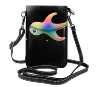 YYHHAOFA Starry Sky Big-Eyed Fish Pattern Small Leather Women'S Crossbody Flip Phone Bag, Waterproof And Durable