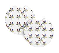 Yyhhaofa Stars Eastern Stars Pattern Car Interior Cup Holder Pad 2 Pc Waterproof & Quick Drying, Protects Against Spills & Scratches