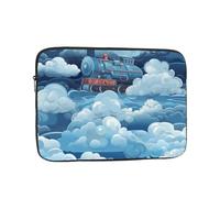 YYHHAOFA steam Train Clouds Picture Portable Laptop Sleeve Case - Shockproof Portable Laptop Sleeve Bag 12 inch for Men and Women Business Travel, Office Daily Use