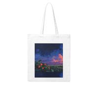 YYHHAOFA Strawberries under the starry sky Prints Woman Canvas Tote Bag Strong and durable for traveling, shopping, Daily One Size
