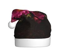 YYHHAOFA Succulent rose cluster Picture Christmas Hat for Adult for men and women clothing headband for festive occasions
