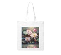 YYHHAOFA Summer lotus Prints Woman Canvas Tote Bag Strong and durable for traveling, shopping, Daily One Size