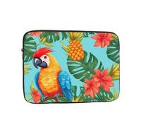YYHHAOFA Summer Parrot Pineapple Bird Picture Portable Laptop Sleeve Case - Shockproof Portable Laptop Sleeve Bag 15 inch for Men and Women Business Travel, Office Daily Use
