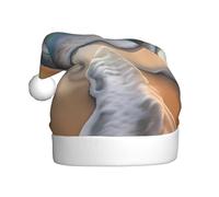 YYHHAOFA Sunset over the waves Pattern Christmas Hat for Adult Making It a Fun and Durable Gift for Men and Women