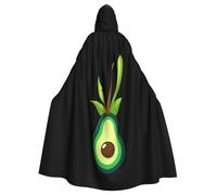 YYHHAOFA Super Happy Avocado Printing Halloween Adult Hooded Cape Cloak No Zipper, Comfortable For Costume Parties