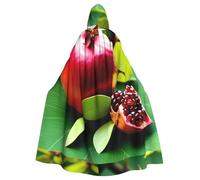 YYHHAOFA Sweet pomegranate Printed Halloween Adult Hooded Cloak is a super large, comfortable, and durable cloak
