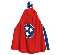 YYHHAOFA Tennessee State Flag Pattern Halloween Adult Hooded Cape Men'S And Women'S Clothing Mantle Role-Playing