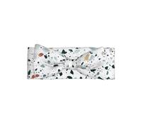 YYHHAOFA Terrazzo Marble Pastel Prints Baby Bow Headband: Soft & Stretchy Newborn Throw for Pictures & Baby Showers - 0-6 Months